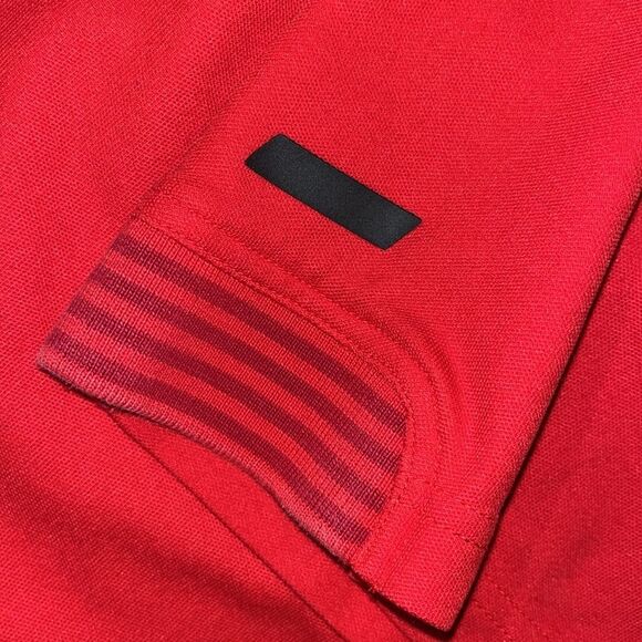 Cotton Poly Blend Ferrari Red Road Racer Shield Polo Golf Shirt XXL Puma Mens - Picture 6 of 8